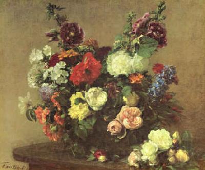 Henri Fantin-Latour Bouquet de Fleurs Diverses Spain oil painting art